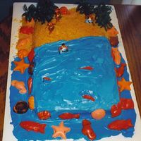 Hawaiian Cake My niece was having a Hawiian themed party and this was the cake I came up with.