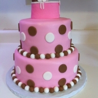Girl Baby Shower Cake Hello everyone,This is a vanilla cake with chocolate filling and MMF. Thanks for looking. :-)