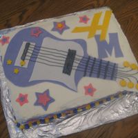 Hannah Montana Birthday Cake I made a Hannah Montana themed birthday cake for a friend's daughter. I didn't want to use a picture of Hannah Montana so I stuck...