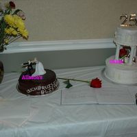 David And Janice Brown's 25 Anniversary Cake I took this idea off of their anniversary invitations which were 25 years of wedded bliss and blisters.
