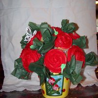 Cupcake Bouquet First Cupcake Bouquet . Thanks to all CCer's for all the great instructions they provide.