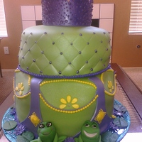 Princess And The Frog Cake Princess and the frog cake theme cake. All decorations are gumpaste.