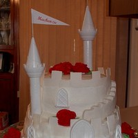 Castle Cake Castle cake made for my daughter's boyfriend's little girl who just turned 6. She wanted an all white sand castle and picked this...