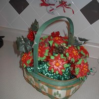 Poinsettia Cupcake Bouquet Poinsettia cupcake bouquet I made for my grandson's school office ladies. Yellow cupcakes with cream filling and buttercream...