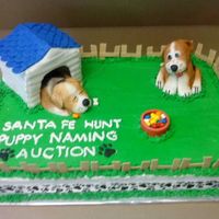 Dsc00292.jpg puppies, dog bowl, dog house and fence are all fondant. The rest is buttercream