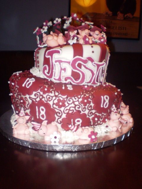 Graduation/18Th Birthday This was a fun cake to make. It came out so great then the morning of the delivery COLLAPSE! Half of the bottom tier fell apart! I was able...