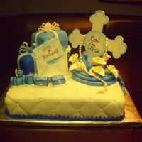 First Birthday / Baptism Cake This is one of my favorites! It came out exactly as I had planned