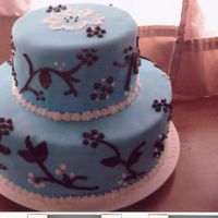 Blue And Brown Flowers 