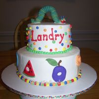 The Very Hungry Caterpillar 8" & 6" iced in BC. I just love this story by Eric Carle. This was so much fun to make and really easy.