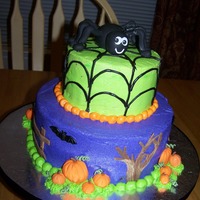 Not So Spooky 9" & 6" iced in bc fondant accents
