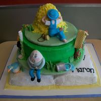 Nursery Rhymes Come To Life This was for a friends little boys 1st Bday. I used the Wilton book pan, and 8", all iced in BC. The top part with Little Boy Blue and...