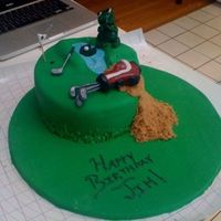 Golf Cake Golf themed cake. The frog is laughing at you bc the golf ball landed on the lilly pad! The sand is made out of brown sugar, water from...