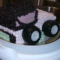 Another Jeep Cake Pic This is the rear-end of the vehicle. I have some plans for the next one. The layers are being held by toothpicks (a last minute realization...