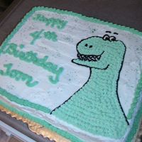 Dinosaur This is a 1/2 sheet cake, no template. Made this up after my other cake idea turned into a disaster. I loved this one, though. And my...