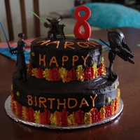 Star Wars Clone Wars For a Star Wars themed party. The mom provided the figurines.