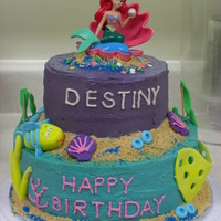 Little Mermaid Cake Created this for a Mermaid themed party. The decorations are all fondant and the top is a cake topper. thanks for the many cakes on this...