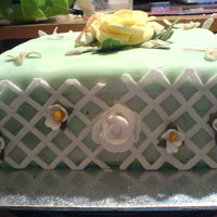 Trellis & Flowers Cake This was a chocolate sponge