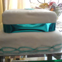 Layered Cake The first try at tiered cake.