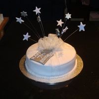 Silver And Purple Birthday Cake Made this cake for a friends daughter for her birthday. Silver and purple edible stars on wire with edible glitter, chocolate cake and...