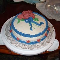 3Rd Cake -- Wilton Cake Class -- Roses 