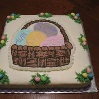 Easter Birthday Cake This is a buttercream transfer that was made for an Easter-themed birthday cake.