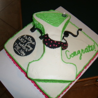 Martini Bachlorette Cake ! french vanilla cake with vanilla buttercream. gumpaste bra and ring in place of the olive !