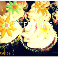 Flower Cupcakes ! For a friends birthday ! Chocolate with buttercream and gumpaste flowers