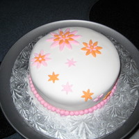 Simple And Pretty Simple and Pretty Birthday Cake, Vanilla Rum Cake covered in Fondant.