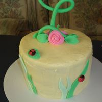 L For Lucy Mother's day cake for my MIL. Coconut cake w/coconut cream chesse filling and SMBC. Thx flourgrl for the inspiration.