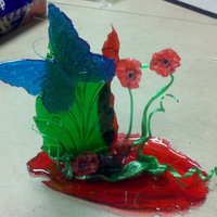 Poured Sugar Work This is a poured and pulled sugar piece that I made