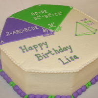 Math Cake Cake for a 4th/5th grade math teacher. Thanks for looking!