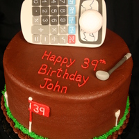 Cpa/golfing 39Th Birthday The client wanted a cake for her husband's birthday that celebrated the end of his busy season as a CPA and his love of golf. The...