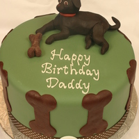 83Rd Birthday Cake For Dog Lover The client asked me to build a cake for her dad who has never been without a dog. The cake is covered with fondant. All other details are...
