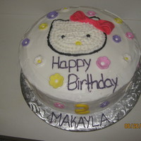 Hello Kitty Birthday Cake I made this for my Daughter's 2nd Birthday. It's a Pound cake with Buttercream and Pinapple filling, iced with Buttercream and...