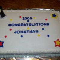 007.jpg 1st graduation cake. Thanks to everyones help, I finally got the icing smooth!!!!