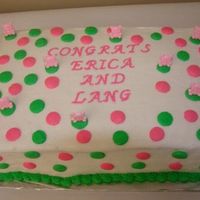 Erica & Lang's Baby Shower 2nd cake for baby shower at work. Simple, yet fun.