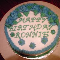 Cake_For_Ronnie.jpg Cake was made for co-worker's husband. Buttercream Icing with strawberry cake