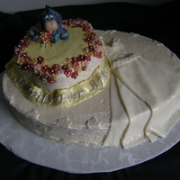 Cindy's Bridal Shower Bridal shower cake for my 36 year old best friend who loves Eeyore. 9x13 double layer pound cake with 6" double layer pound petal cake...