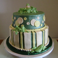 Pea In A Pod Pea in a pod theme baby shower cake.