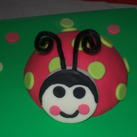 Ladybug Smash Cake This is the smash cake that went with our Ladybug Cake. It is white cake covered with strawberry MMF. The head is all fondant and we used...