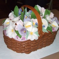 Longaberger Cake Cake for my Mother-in-law's 60th Birthday. She's a Longaberger collector so I made this. Piped in buttercream, fondant handle and...