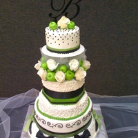 Apple Green And Black Wedding Cake Apple green and black wedding cake