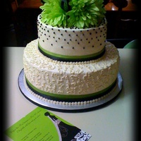 Apple Green And Black Bridal Shower Cake 