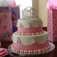 Lauryn's Princess Cake This is my daughter's birthday cake for her 3rd birthday. She requested a pink princess cake. WASC with Sugarshacks buttercream and...