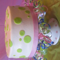 Green Dots Buttercream with mmf dots.