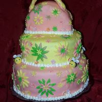 2Nd Fondant Cake My 2nd attempted at a fondant cake, this was my birthday cake.