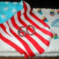 4Th Of July Flag Cake This was for a 60th (diamond) anniversary & 4th of July party. All of the different branches of the family were wearing shirts from the...