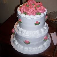 Rose Boquet This is my first stacked cake, I am very proud of it!! I was just learning the dynamics of it, I can only go up from here!! LOL