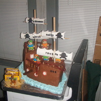 Pirates Birthday made this for a 4 years old birthday also 100 pirate cookies as well This order was rushed as they only gave me a 5 day notice it was...