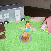 Camping Cake made this for 60th birthday camping theme